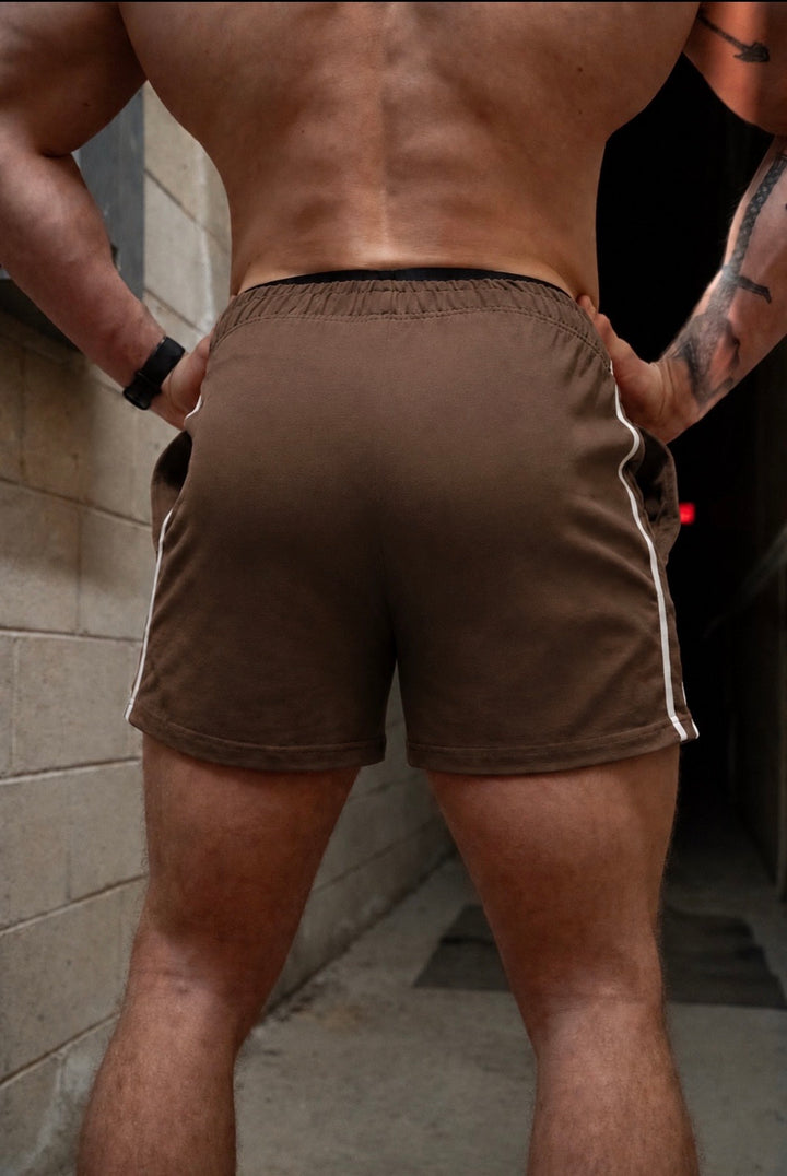 HOOCHIE DADDY 4" VINTAGE BROWN SHORTS
