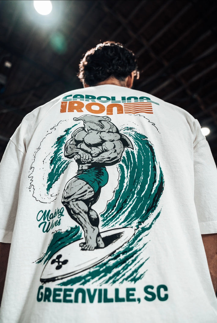 SURFING CAROLINA IRON OVERSIZED TEE