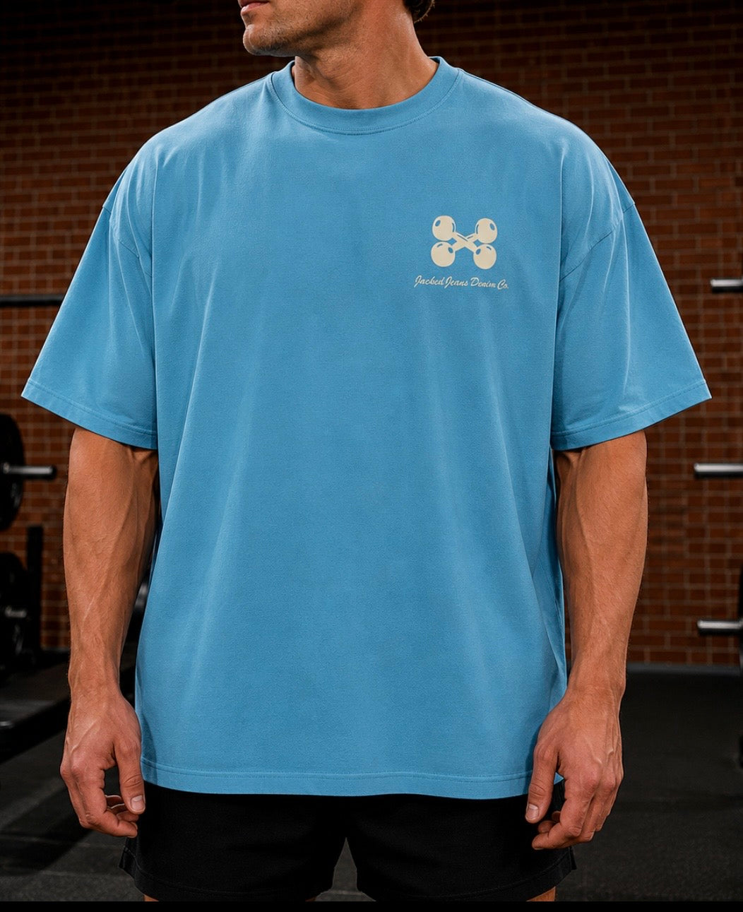 HOOCHIE DADDY TRAINING OVERSIZED TEE (POOL BLUE)