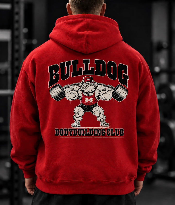 BULLDOG BODYBUILDING CLUB HOODIE (RED)