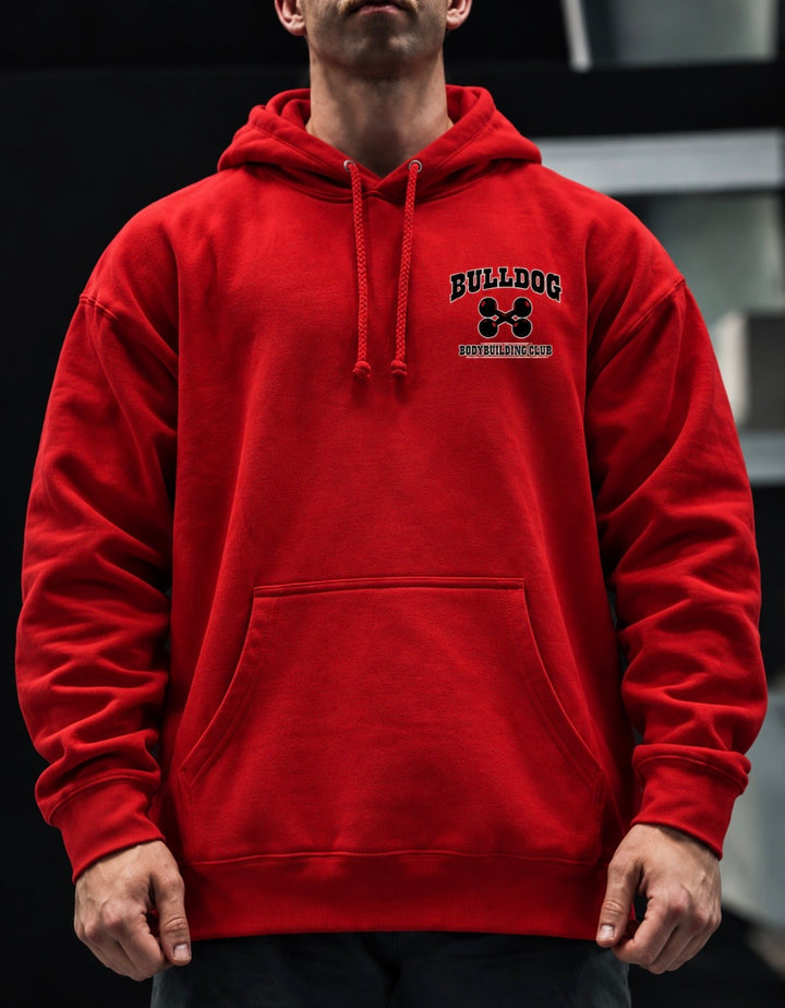 BULLDOG BODYBUILDING CLUB HOODIE (RED)