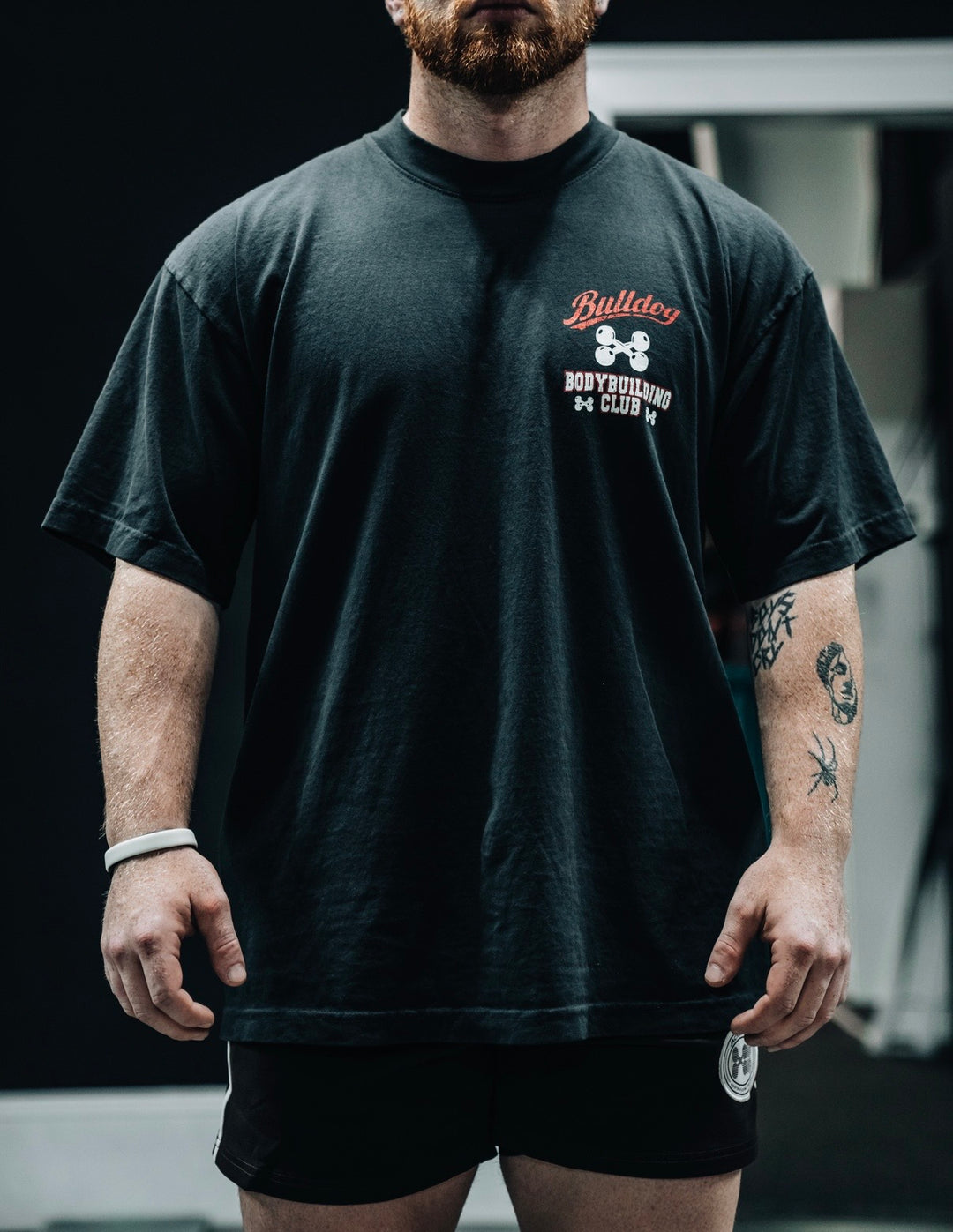 BULLDOG BODYBUILDING CLUB OVERSIZED TEE (BLACK)