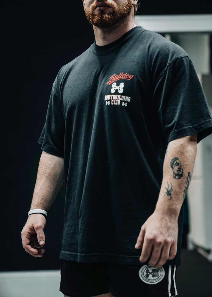 BULLDOG BODYBUILDING CLUB OVERSIZED TEE (BLACK)