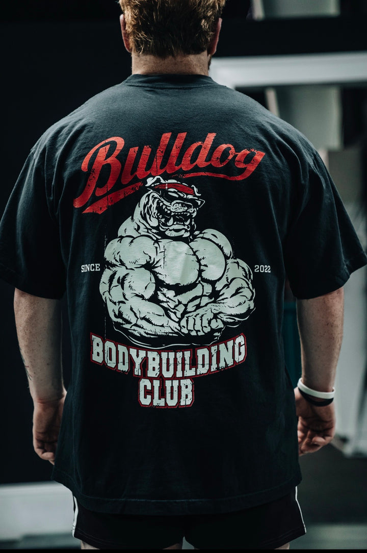 BULLDOG BODYBUILDING CLUB OVERSIZED TEE (BLACK)
