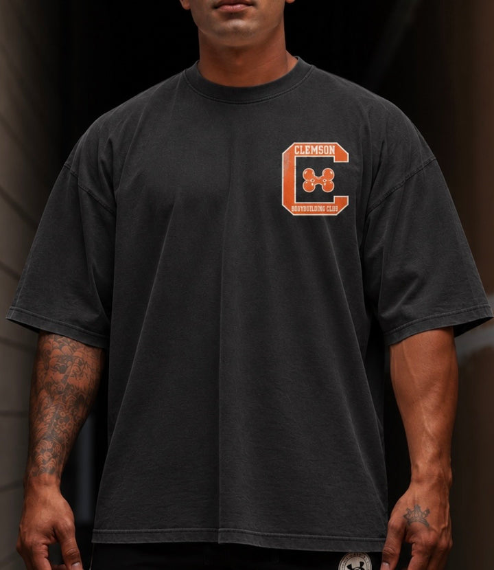 CLEMSON VINTAGE BLACK OVERSIZED TEE