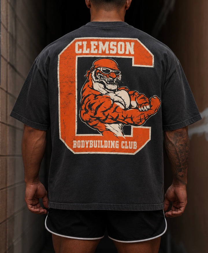 CLEMSON VINTAGE BLACK OVERSIZED TEE