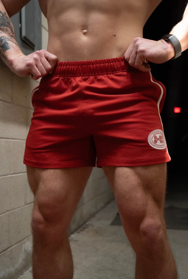 HOOCHIE DADDY 4" VINTAGE RED SHORTS