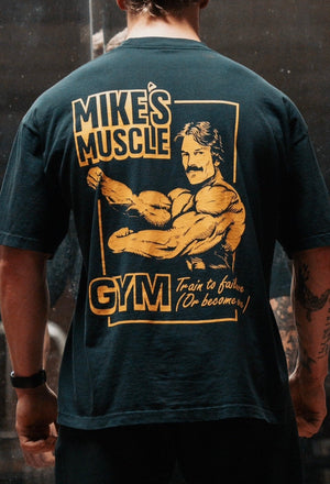 MIKE'S MUSCLE GYM (BLACK) OVERSIZED TEE