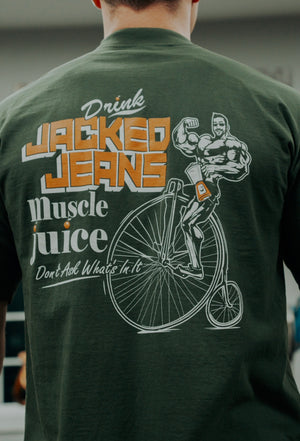 MUSCLE JUICE OVERSIZED TEE (IVY GREEN)