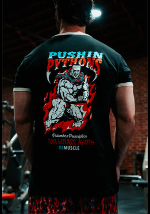 PUSHIN PYTHONS RINGER TEE (ATHLETIC FIT)