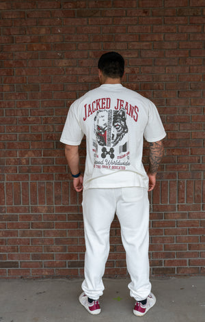 WOLF/EAGLE OFF WHITE OVERSIZED TEE